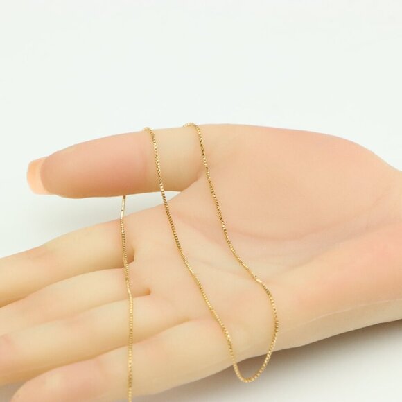 "Elegant Rose Gold Box Chain Necklace for Everyday or Layered Look, XPNL0317 - Picture 4 of 12